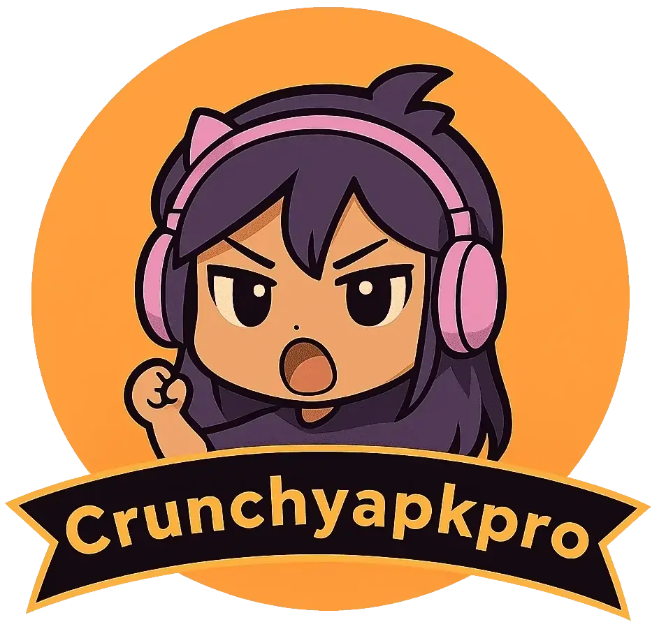 Anime style Crunchyapkpro logo promoting Crunchyroll Premium APK and crunchyroll premium free access.