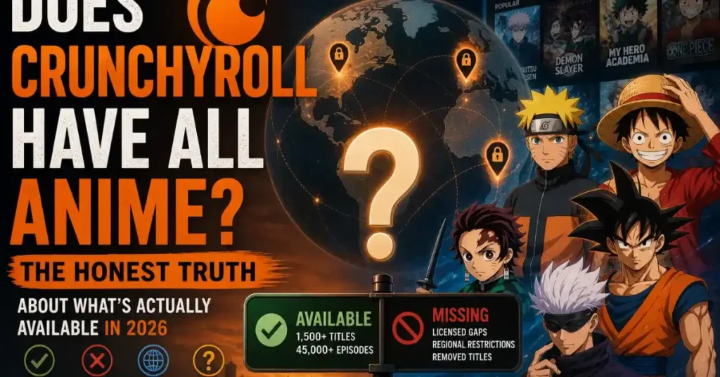 Does Crunchyroll Have All Anime? The Honest Truth About What's Actually Available in 2026 1 crunchyapkpro guide showing Crunchyroll anime availability gaps and global streaming differences