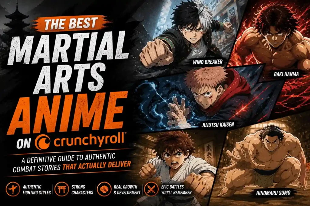 The Best Martial Arts Anime on Crunchyroll: A Definitive Guide to Authentic Combat Stories That Actually Deliver 2 Martial arts anime banner with intense fight scenes and top Crunchyroll series